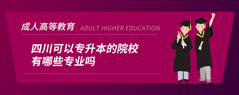 四川可以專(zhuān)升本的院校有哪些專(zhuān)業(yè)嗎