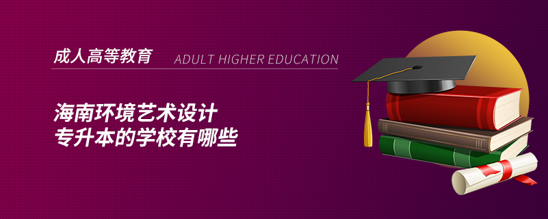 海南環(huán)境藝術(shù)設(shè)計(jì)專升本的學(xué)校有哪些