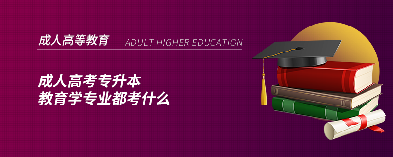 成人高考專升本教育學專業(yè)都考什么