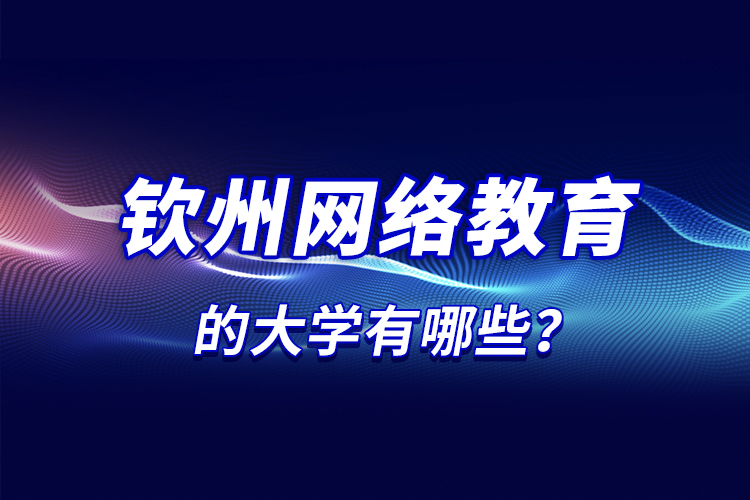 欽州網(wǎng)絡教育的大學有哪些？