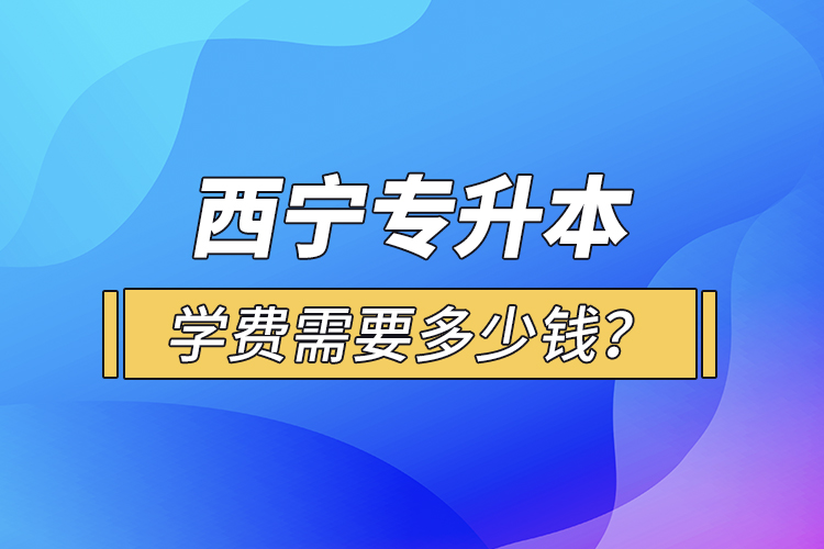 西寧專升本學(xué)費(fèi)需要多少錢？
