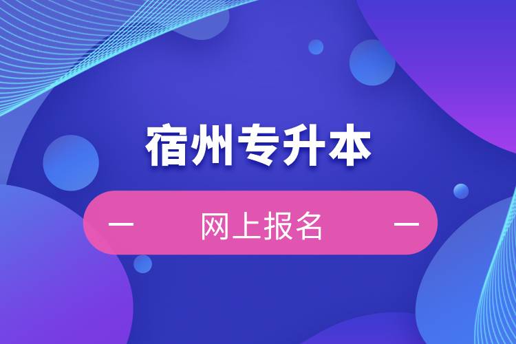 在宿州專升本怎么網(wǎng)上報名？