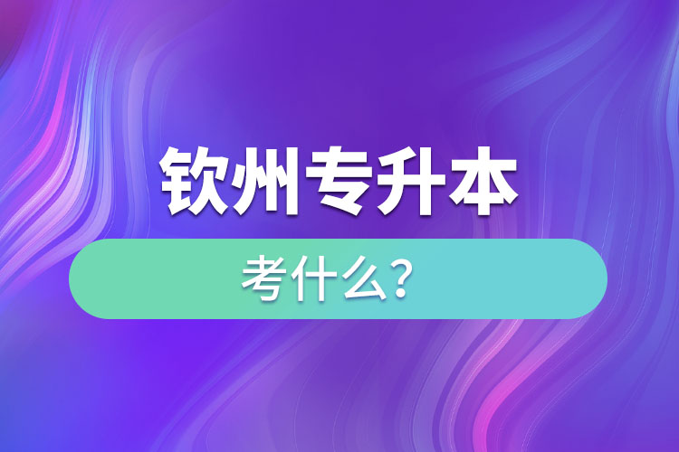欽州專升本考什么？