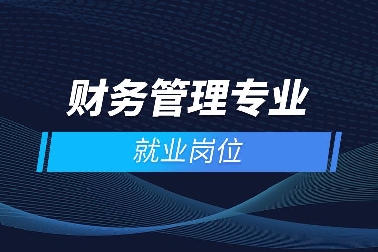 財(cái)務(wù)管理專(zhuān)業(yè)的就業(yè)崗位
