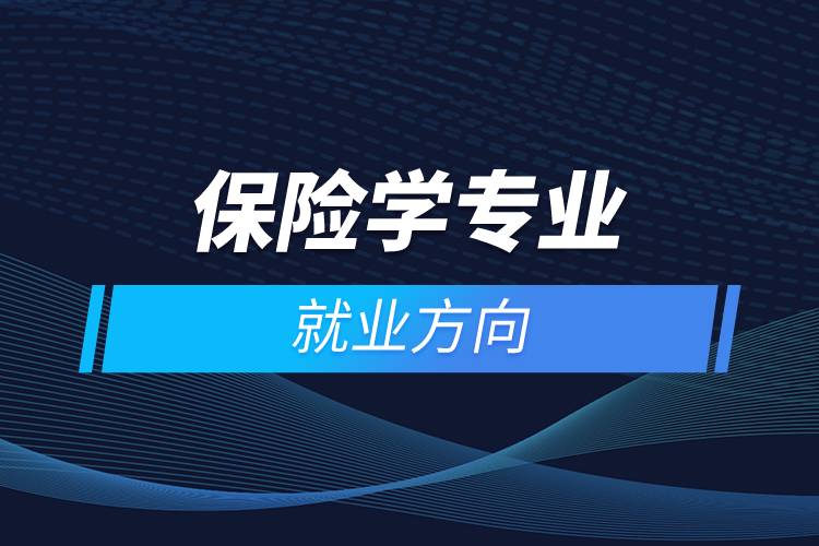 保險學專業(yè)就業(yè)方向