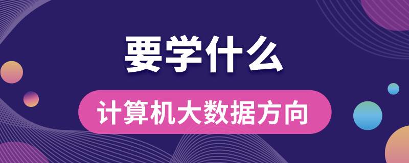 計算機大數(shù)據方向要學什么