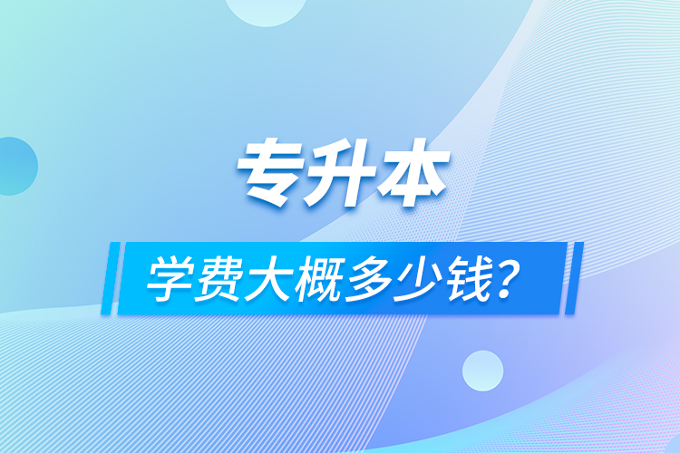 專升本學(xué)費(fèi)大概多少錢？