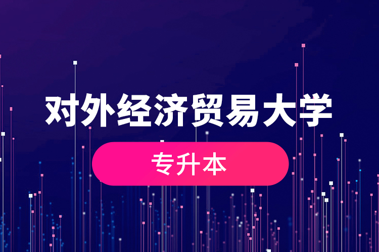 對外經(jīng)濟(jì)貿(mào)易大學(xué)專升本