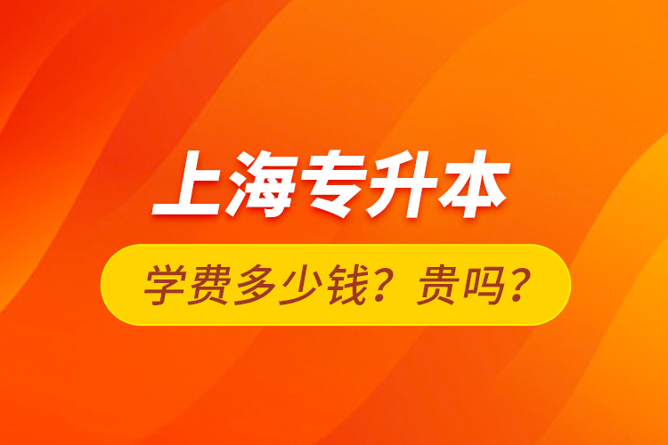 上海專升本學(xué)費多少錢？貴嗎？