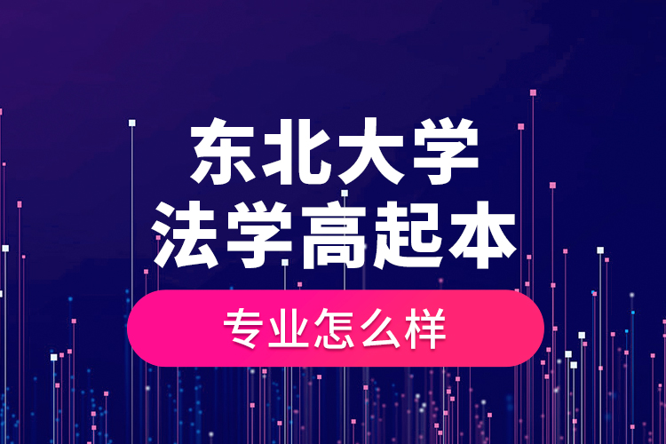 東北大學(xué)法學(xué)高起本專業(yè)怎么樣？