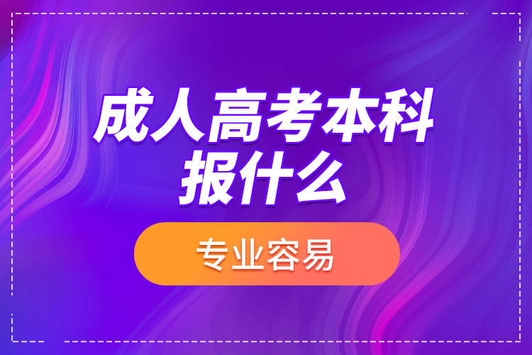 成人高考本科報什么專業(yè)容易？